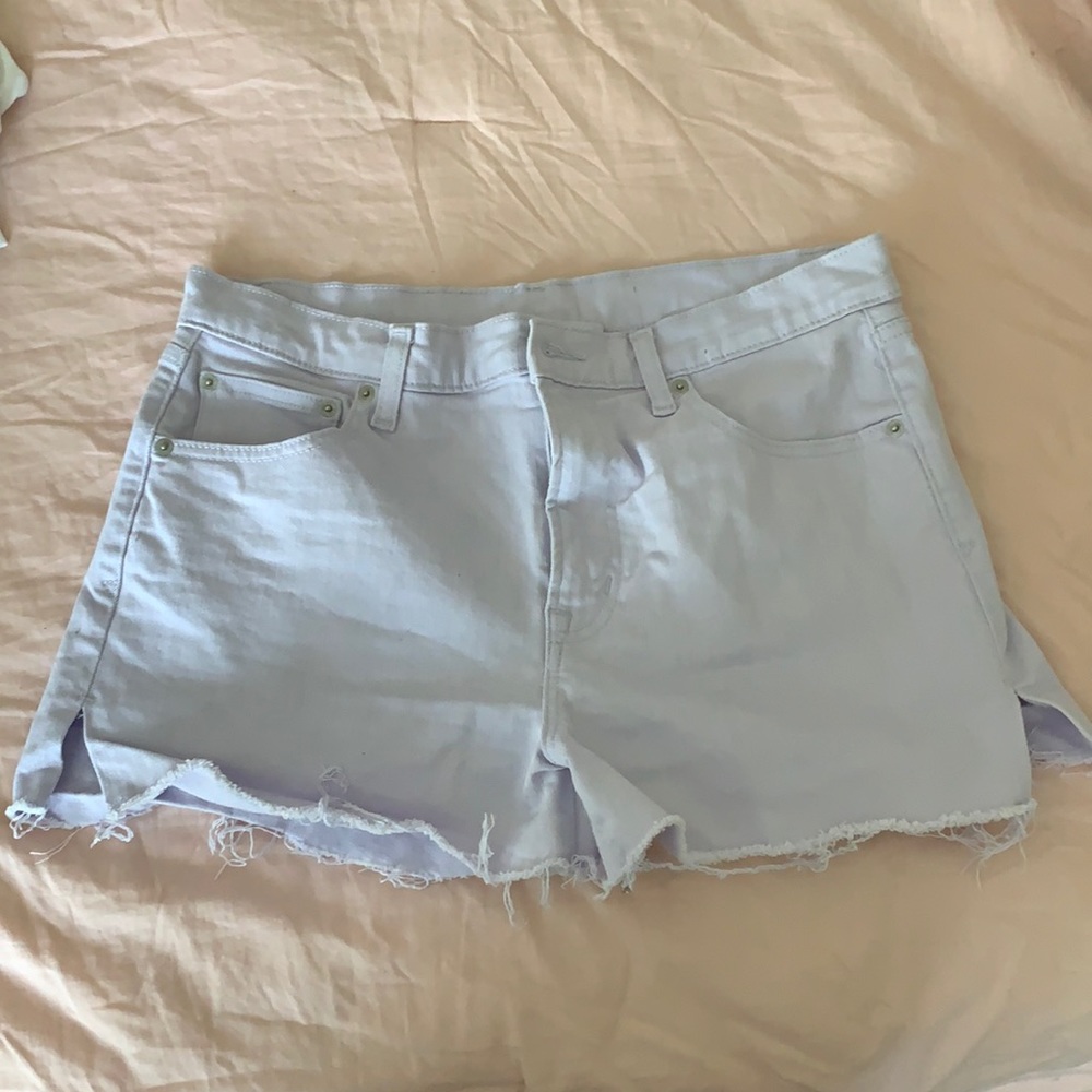 GAP lavender frayed high waisted shorts size 31